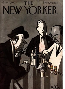 1950 New Yorker March 11 cover only - What kind of a drink is that???-Peter Arno - Picture 1 of 1