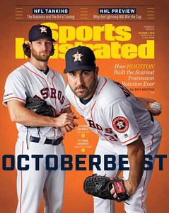 8x10 Photo JUSTIN VERLANDER & GERRIT COLE Houston Astros Sports Illustrated CY - Picture 1 of 1