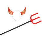 Devil Cosplay Costume Set with Horns and