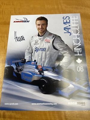 2010 James Hinchcliffe Indycar Newman Haas Racing Autographed 8x10 Hero Card - Image 1 of 3