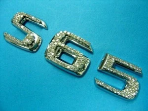 CRYSTAL * S65 * Made with Swarovsk TRUNK LETTER BADGE FOR MERCEDES BENZ S-CLASS - Picture 1 of 3