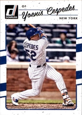2017 Panini Donruss #123 Yoenis Cespedes new york mets - Image 1 of 2