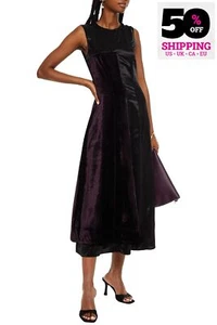 UVP1890€ MARNI Midikleid IT36 US0 UK4 XS Seidenmischung Velour getäfelt Colour Block - Bild 1 von 6
