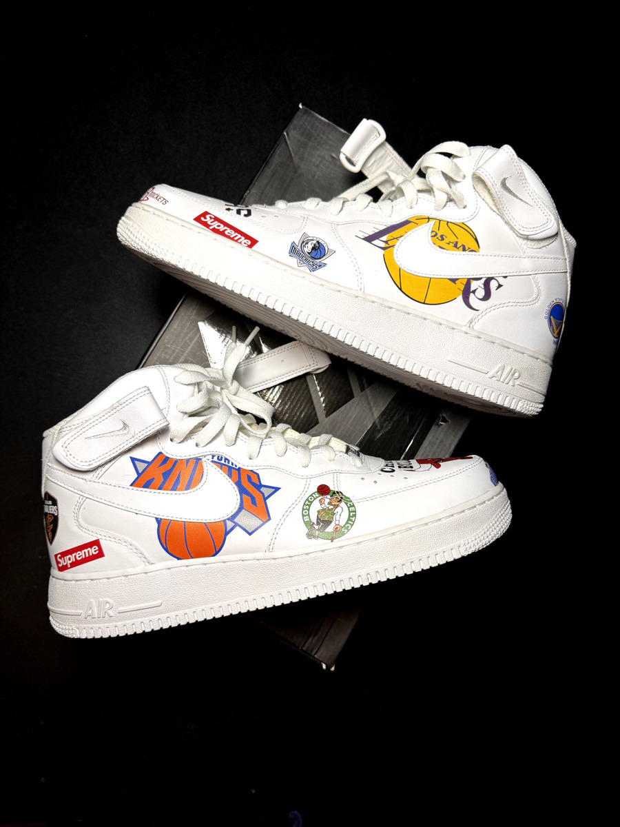 Nike Supreme x NBA x Air Force 1 07 Mid White for Sale Nike Supreme x NBA x Air Force 1 07 Mid White for Sale
