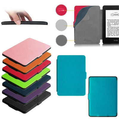 Funda delgada de cuero PU con reposo/despertar para Amazon Kindle Paperwhite Foto 1 de 4