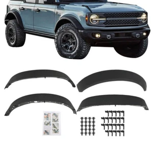 4 Stück Breite Schwarze Radlippe Kotflügelverbreiterung für 2021 2022 2023 2024 Ford Bronco - Bild 1 von 12