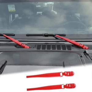 Biseles de cubierta de limpiaparabrisas de ventana delantera para Jeep Wrangler JL 2018+ rojo - Imagen 1 de 7