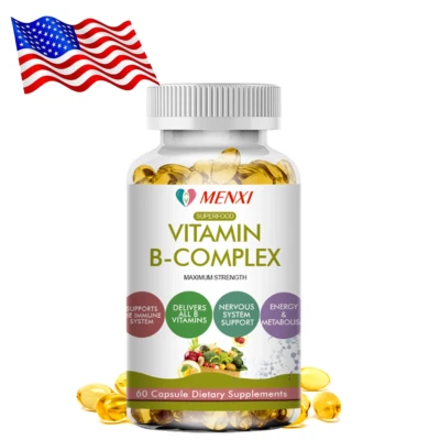 Cápsulas Complejo Vitamínico B1, B2, B3, B5, B6, B7, B9, B12, Apoyo Inmunológico 60 Píldoras Foto 1 de 4