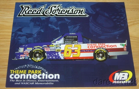 2016 Reed Sorenson Theme Park Connection Chevy Silverado NASCAR CWTS postcard Cover