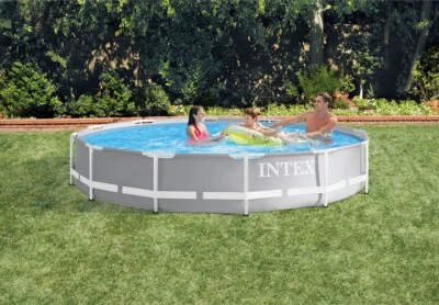 BRAND NEW Intex 26711EH 12’ x 30” Prism Frame Above Ground Swimming Pool w/ Pump - Image 1 of 4