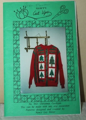 Nancy’s Cut ups No 943, Christmas Cardigan Pattern, Uncut - Image 1 of 3