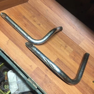 HARLEY DAVIDSON Knucklehead Chopper Slash cut Drag Pipes Chrome Patina CS-S4 Foto 1 de 4