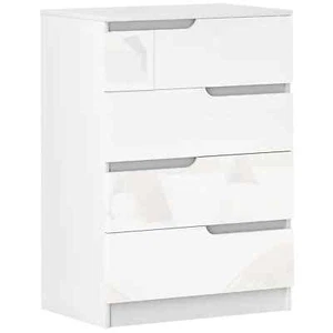 4-Drawer Chest Modern Dresser Bedroom Storage Cabinet Compact Design 85cm White - Picture 1 of 11