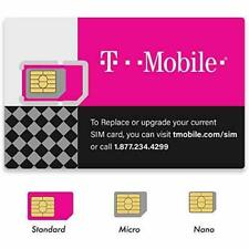 Carte SIM T-Mobile micro/Nano/Standard GSM 4G/3G/2G LTE démarreur prépayé/postpayé