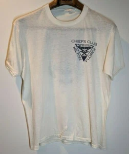 Vintage Chiefs Club Nas Whiting Field Milton, Florida TShirt Mens Large 70s 80s  - Picture 1 of 9