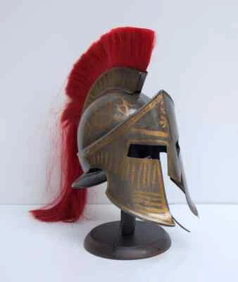300 Casco Espartano Usable Rojo Pl Medieval Leonidas Caballero Griego Regalo de Navidad Foto 1 de 4