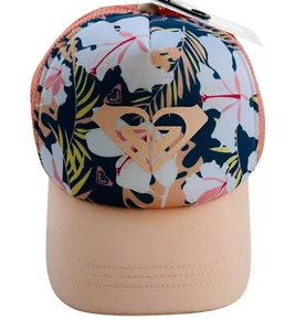 Roxy Girl's Sweet Emotions Youth Trucker Hat Floral Beach Hawaiian NWT - Picture 1 of 4