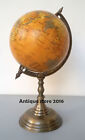 Nautical Yellow Antique Globe Vintage Decor Modern Style With Metal Base Gift 