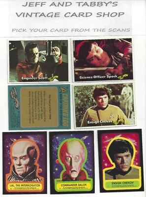 1976 TOPPS STAR TREK CARDS / SEE DROP DOWN MENU FOR CARD YOU WILL RECEIVE - Image 1 of 4