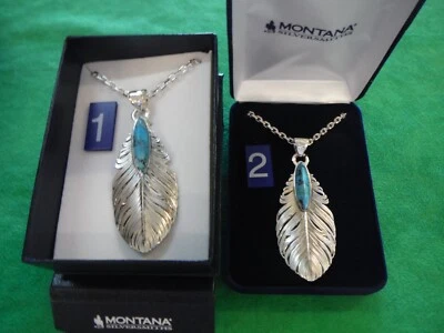 COLLAR COLGANTE PLUMAS CON VOLANTES MONTANA PLATEROS SANTA FE *NUEVO* ELIGE UNO Foto 1 de 4