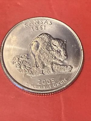 2005 D Kansas State Quarter • #240521 • Buy 15 Get 40% Off • BU - Image 1 of 2