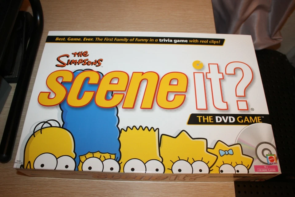 THE SIMPSONS Scene It DVD Game Trivia Mattel Board Game NIOB 2009  - Image 1 of 4
