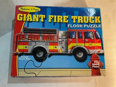 Camión de bomberos rompecabezas de piso gigante Melissa And Doug, ¡24 piezas y 4 pies de largo! Foto 1 de 4