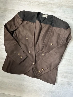 Chaqueta clásica vintage de mujer Valentino Boutique marrón negra de moda antigua Foto 1 de 4