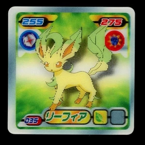 Pokemon 3D Lenticular Leafeon #035 DP Era Retsuden Seal Japanese Sticker - Foto 1 di 4