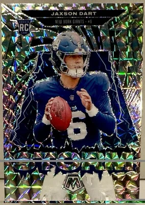 Jaxson Dart 2025 Panini Mosaic Rookie Storm Silver Mosaic Prizm #12 RC Giants - Image 1 of 2