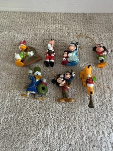 7 Miniature Disney Holiday Christmas Ornaments Donald Duck Mini Mickey Goofy - Picture 1 of 6