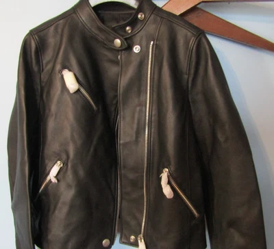 CHAQUETA DE CUERO COACH UPTOWN RACER NEGRA Foto 1 de 4