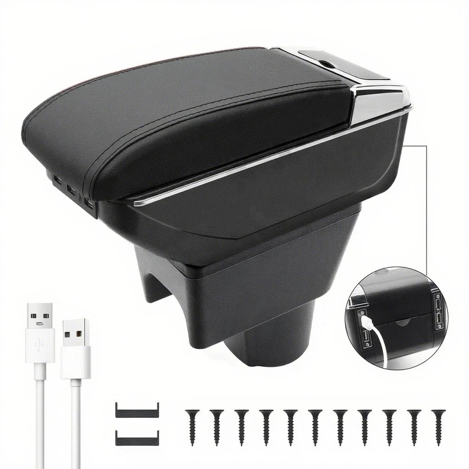 Caja reposabrazos para Renault Duster 2010-2018 caja de almacenamiento central con 7 puertos USB Foto 1 de 4