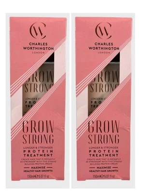 2 x Charles Worthington - Grow Strong Protein Treatment 150 ml, Free RM Tracked