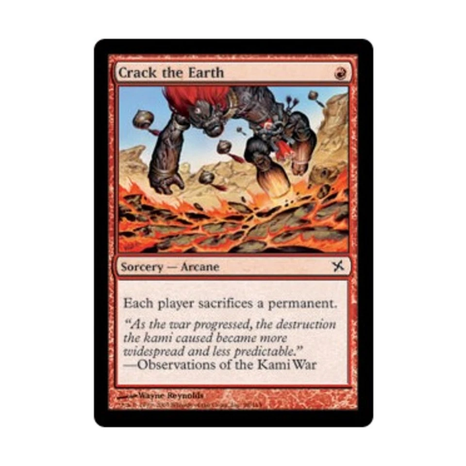WOTC MtG Betrayers of Kamigawa Crack the Earth (C) (Foil) VG - Image 1 of 1