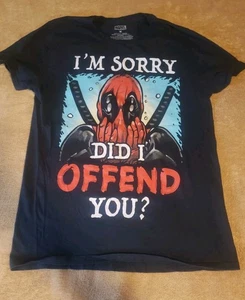 Marvel Comics Deadpool Black T Shirt Size Medium  - Picture 1 of 6