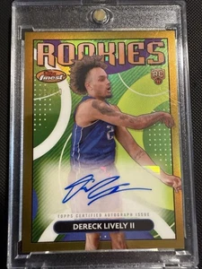 2023-24 Topps Finest Rookie Autographs Dereck Lively II RC 37/50 - Picture 1 of 2