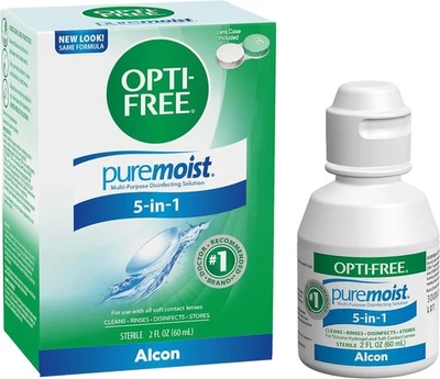 Solución multiusos Alcon Opti-Free Pure Moist, 2 oz, comodidad todo el día Foto 1 de 4