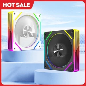 120mm PC Case Fan Low Noise 4 Pin PWM Case Fan for Cases CPU Liquid Coolers - Afbeelding 1 van 24