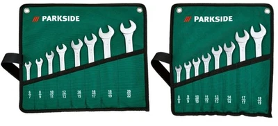 PARKSIDE® Juego de llaves de horquilla de anillo, juego de llaves de boca dobles, 8 piezas / 6-22 mm - Imagen 1 de 4