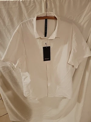 Lululemon Men's Airing Easy Short Sleeve Shirt White Size XXL NWT 4 Way Stretch - Image 1 of 4