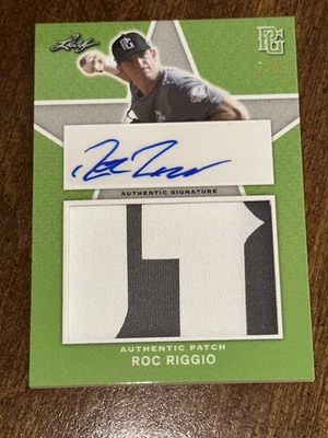 ROC RIGGIO 2020 Leaf Perfect Game Jersey Patch AUTOGRAPH #7/25 YANKEES ROCKIES - Image 1 of 2