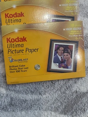 KODAK 5x7 Ultima Photo Paper 18 per Pack Brand New Sealed Package - Image 1 of 2