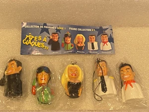 Juego completo de 5 colgadores de figuras de plástico Têtes à Claques.tv Series 1 *NUEVO* j2 - Imagen 1 de 8