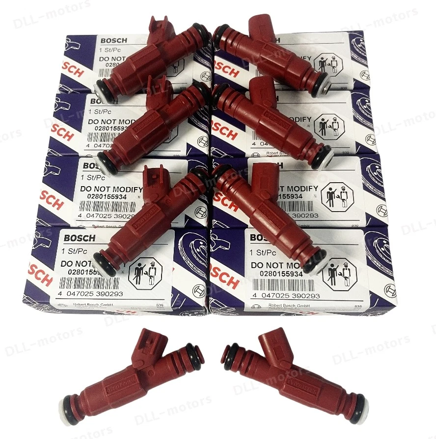 8X Original BOSCH Upgrade Fuel Injectors NEW 0280155934 For Dodge Ram 5.2L 5.9L Foto 1 de 4