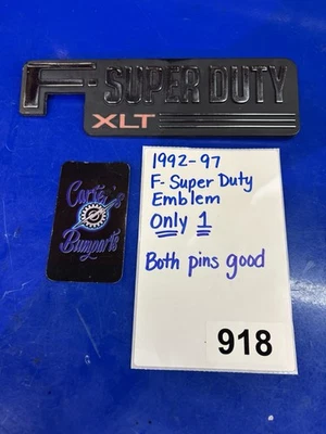 Ford F450 F350 F-Super Duty XLT 1992-1996 emblema guardabarros izquierdo derecho OEM #918 Foto 1 de 3