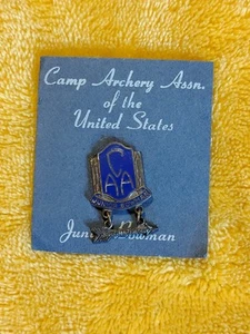 Camp Archery Assn. Of The United States CAA US Junior Bowman Medal Vintage - Picture 1 of 6