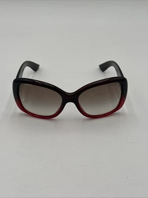 Gafas de sol Prada SPR 32P rojas y negras para mujer auténticas hechas en Italia  Foto 1 de 4