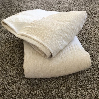 Juego de Cortina Tejida Jacquard Anthropologie Maiko Blanco/Crema Neutro 50x96, 2 Foto 1 de 4