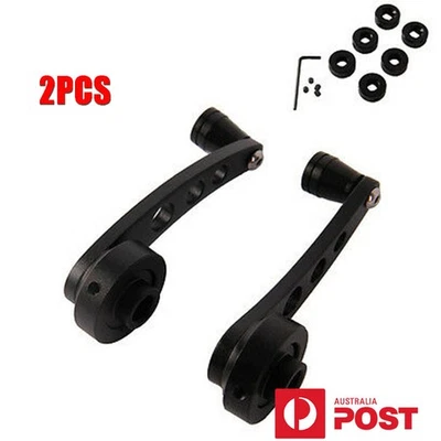 2pcs 4.7" Black Aluminum Car SUV Window Door Winder Glass Handle Cranks 120*38mm - Image 1 of 4